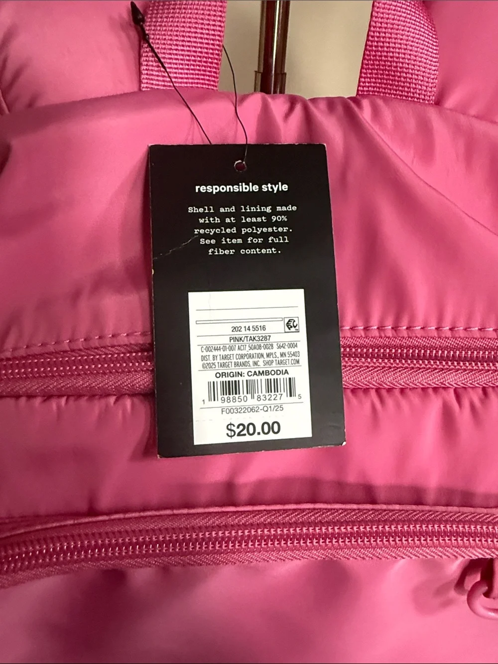 Pink Kids Backpack – Bright Pink School Bag, notebook and no glue flamingo nails